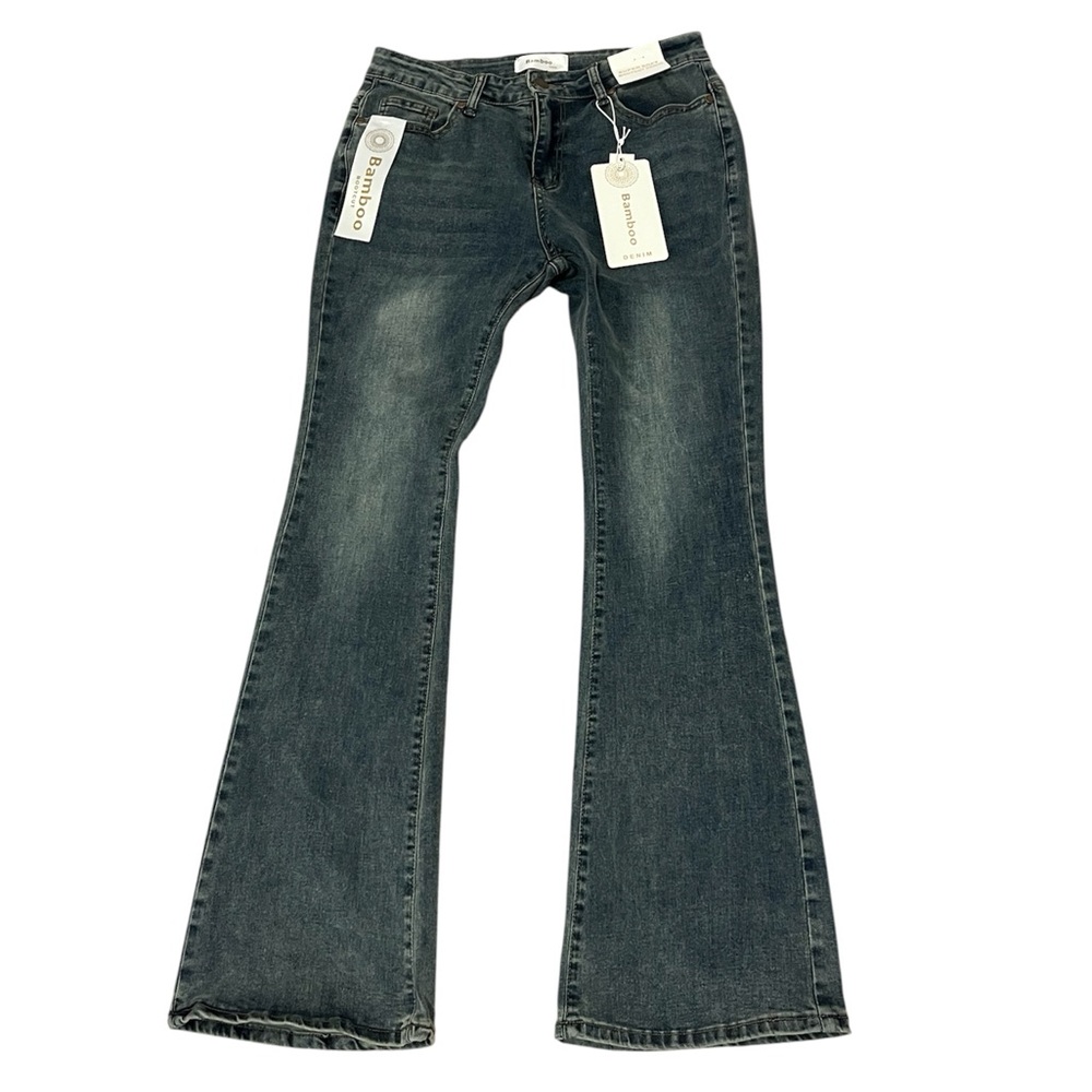 Bamboo Women's Bootcut Cotton Blue Jeans Size: 11 - Picture 2 of 5